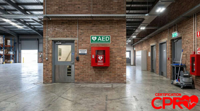AED Emergency Equipment in Orlando Facility.