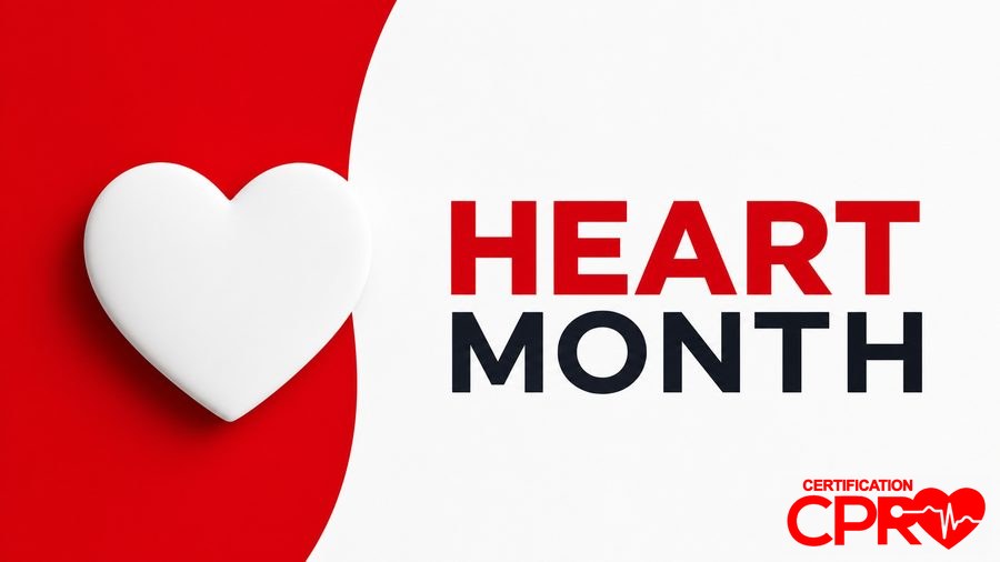 Heart Month awareness graphic for CPR readiness in Orlando.